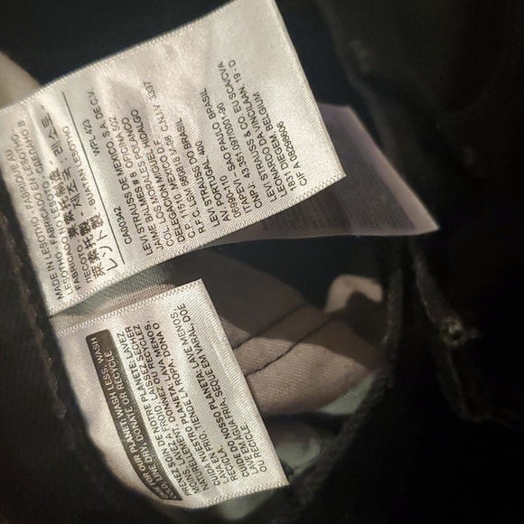 Men's Levi 505 40x30 black jeans - Picture 3 of 5